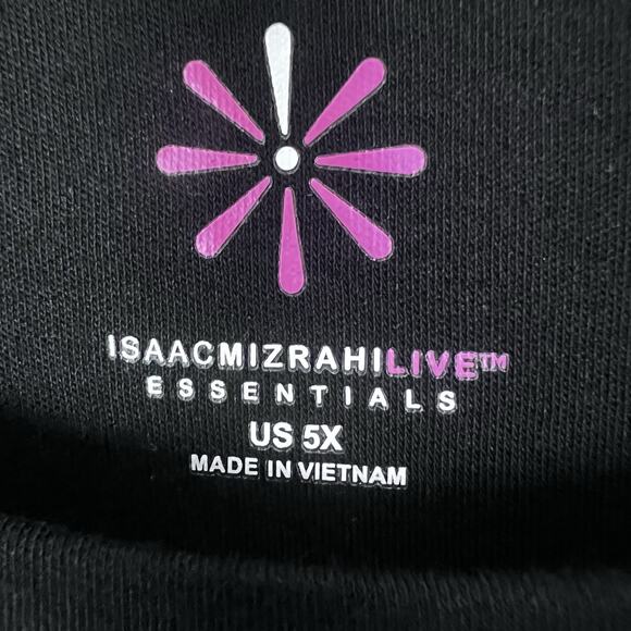 Isaac Mizrahi Live! Essentials Pima Cotton Knit Tops Size 5X Black Pink Purple - Picture 2 of 9